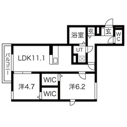 西新町駅 徒歩14分 3階の物件間取画像